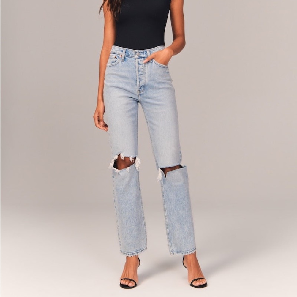 Abercrombie High Rise Dad Jeans
